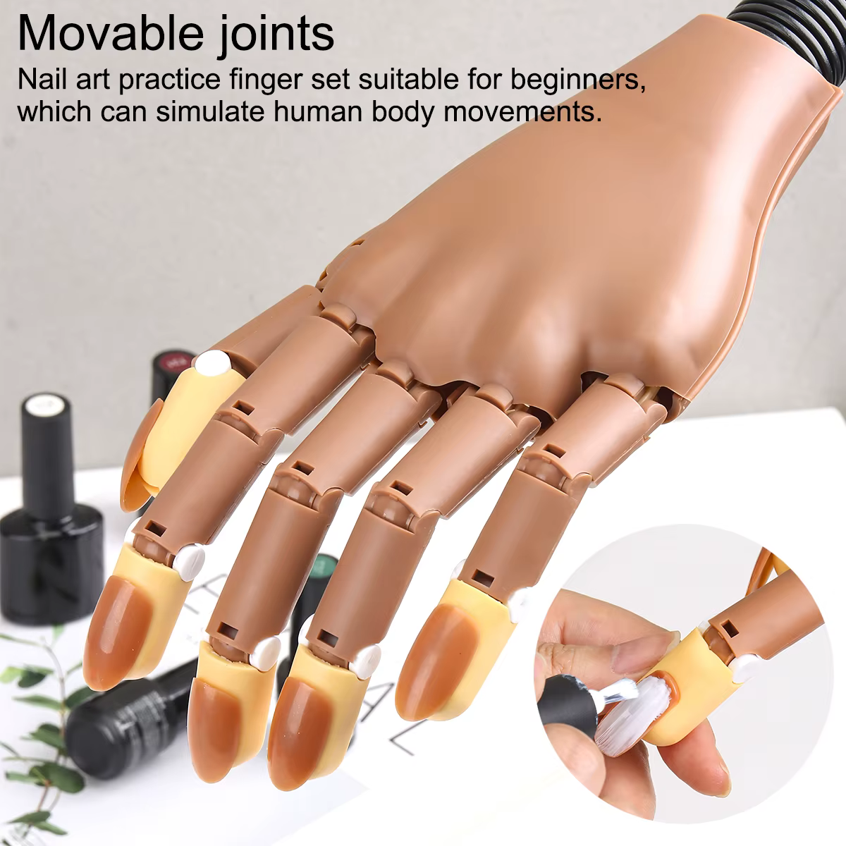 Kit d'entraînement pour nail art avec main prothétique