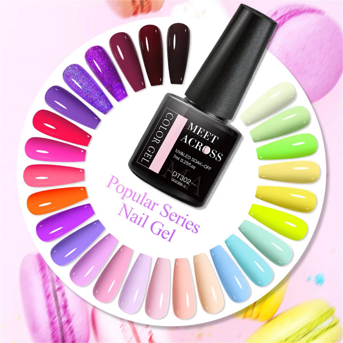 6 pièces Gel vernis à ongles ensemble HEMA gratuit 7ml Semi Permanent tremper UV Gel