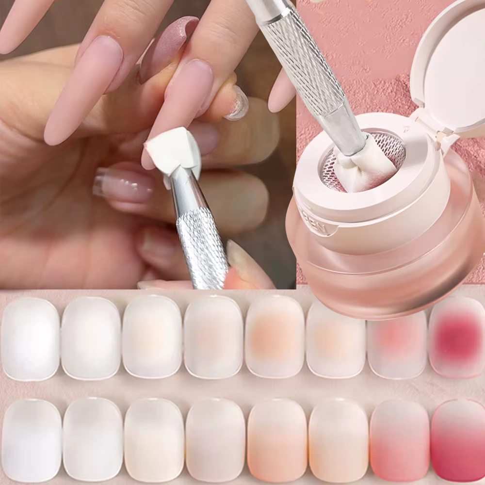 1 boîte coussin d'air Pat Pat Gel pour ongles rose dégradé tache