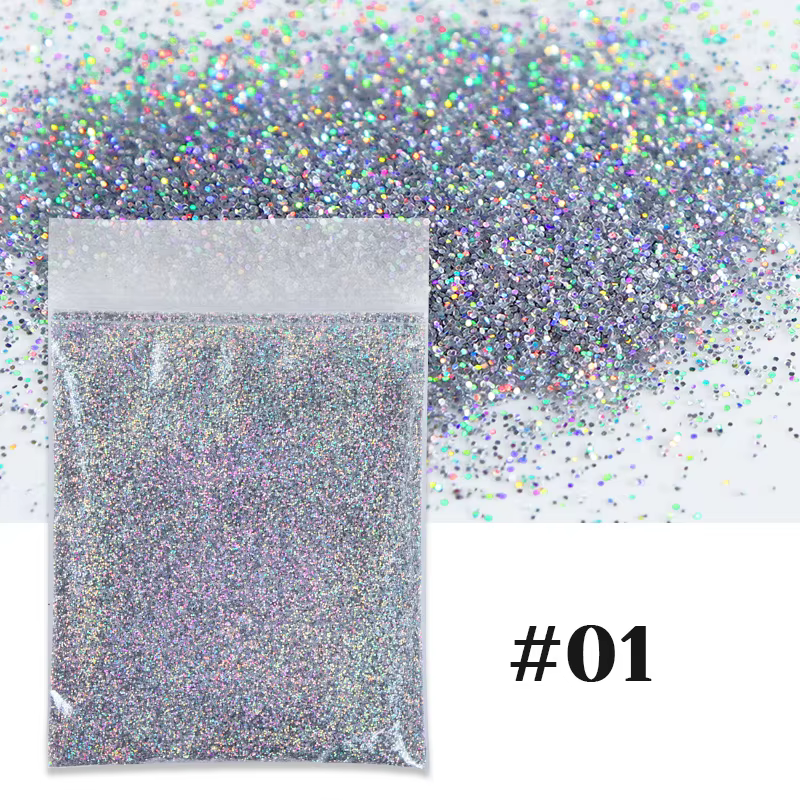 Poudre de paillettes Laser pour ongles