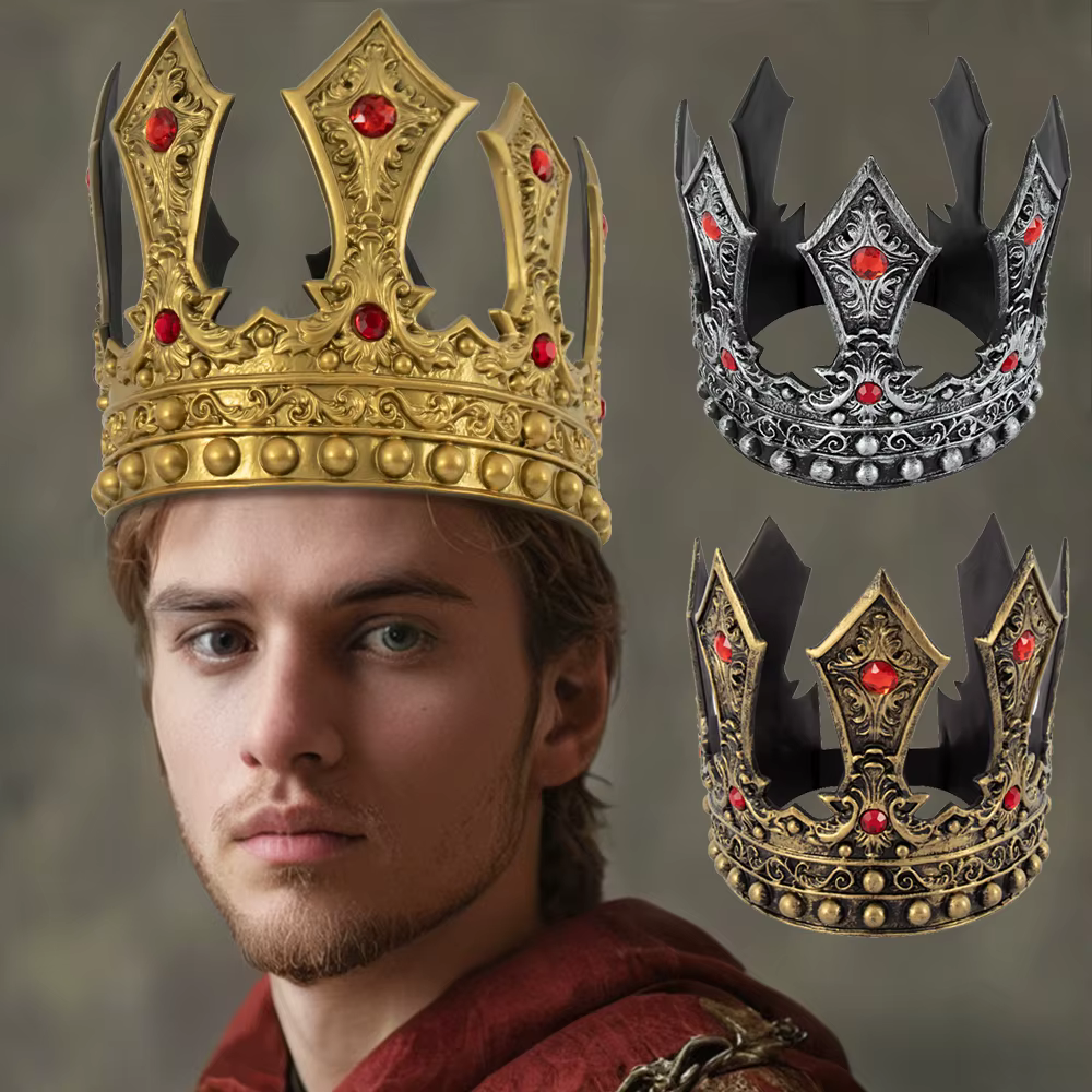 Couronnes royales Cosplay roi reine couronnes princesse diadème Halloween fête Costumes accessoires noël mascarade chapeaux déguisement