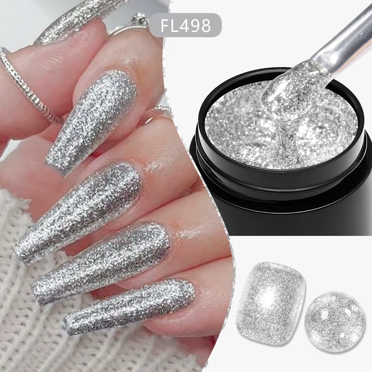 Quatre Lily 8ml or scintillant platine vernis à ongles paillettes longue durée Semi Permanent Nail Art peinture Gel