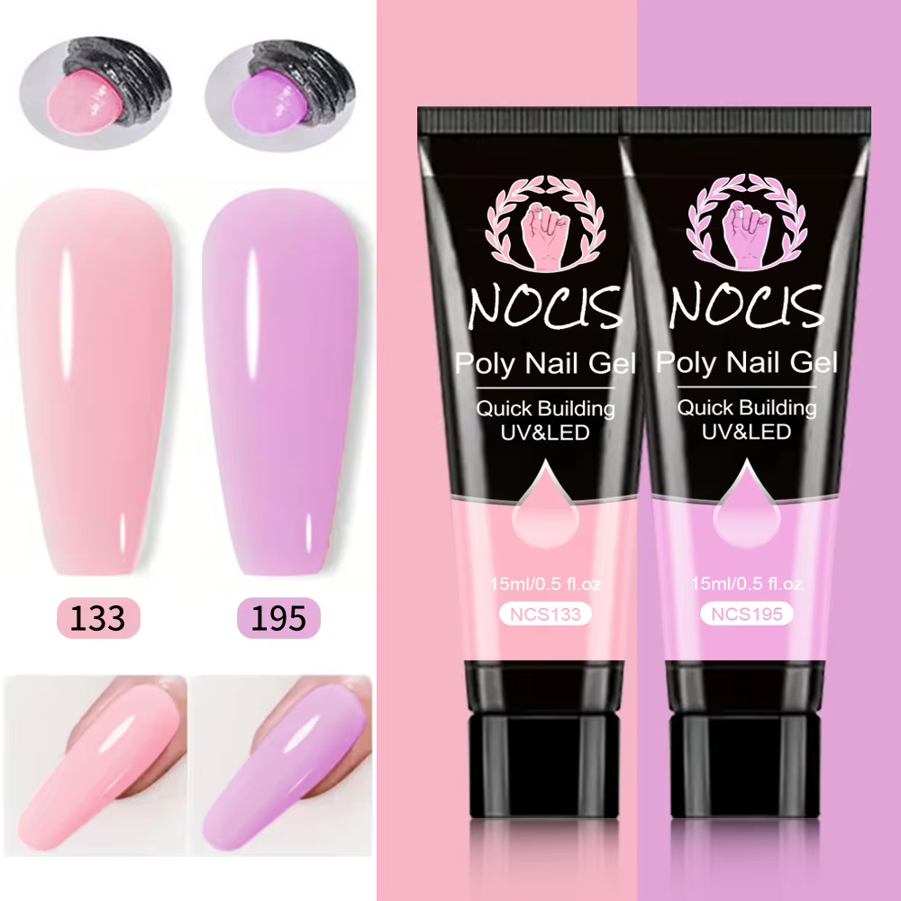 Gel d'extension poly macaron printemps-été semi-permanent