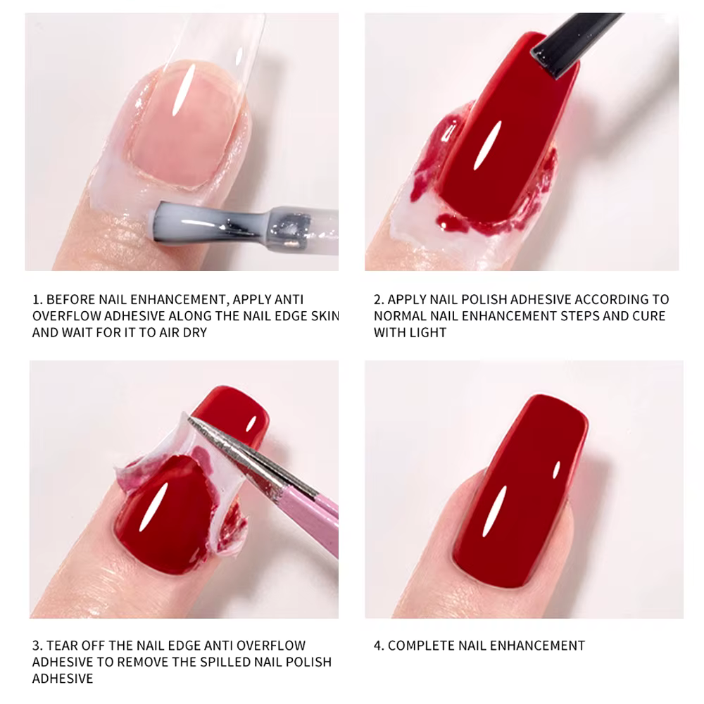 15mlNail Peel Off liquide Anti-débordement colle bord Latex bande