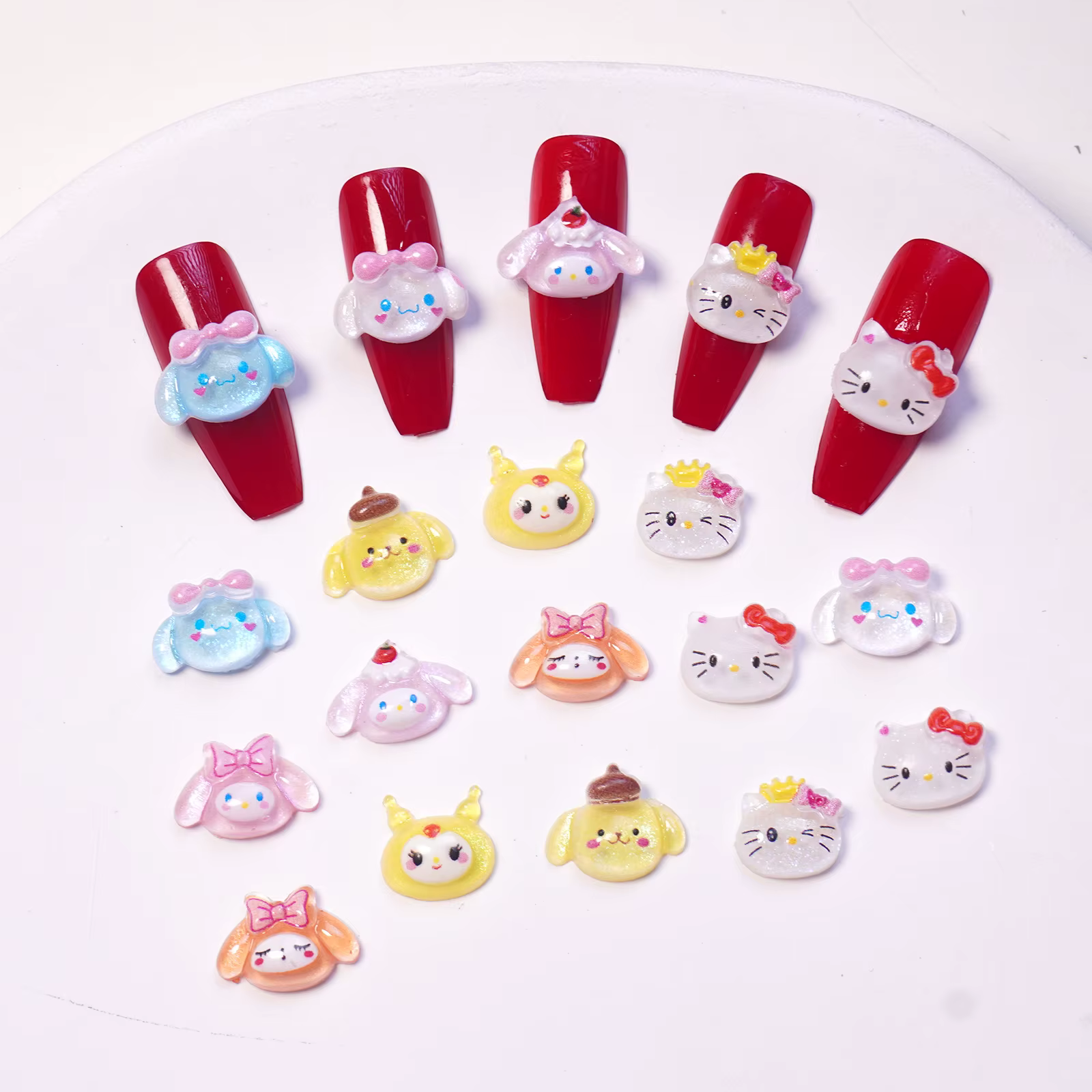 100 pièces/paquet de charmes pour ongles KT Kitty - Art