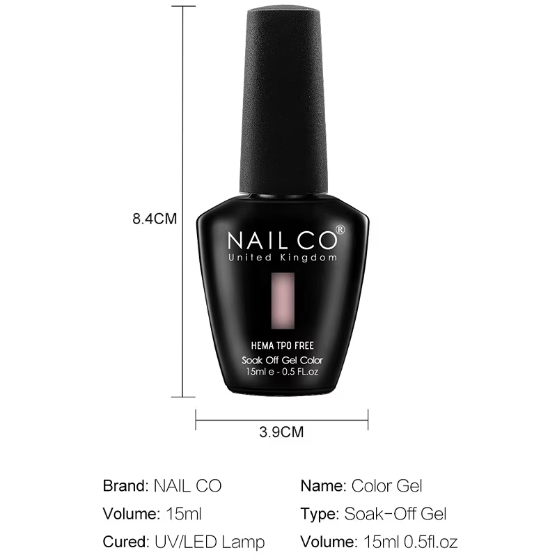 NAILCO Gel Colors Vernis Semi-Permanent Sans TPO/HEMA UV pour Ongles