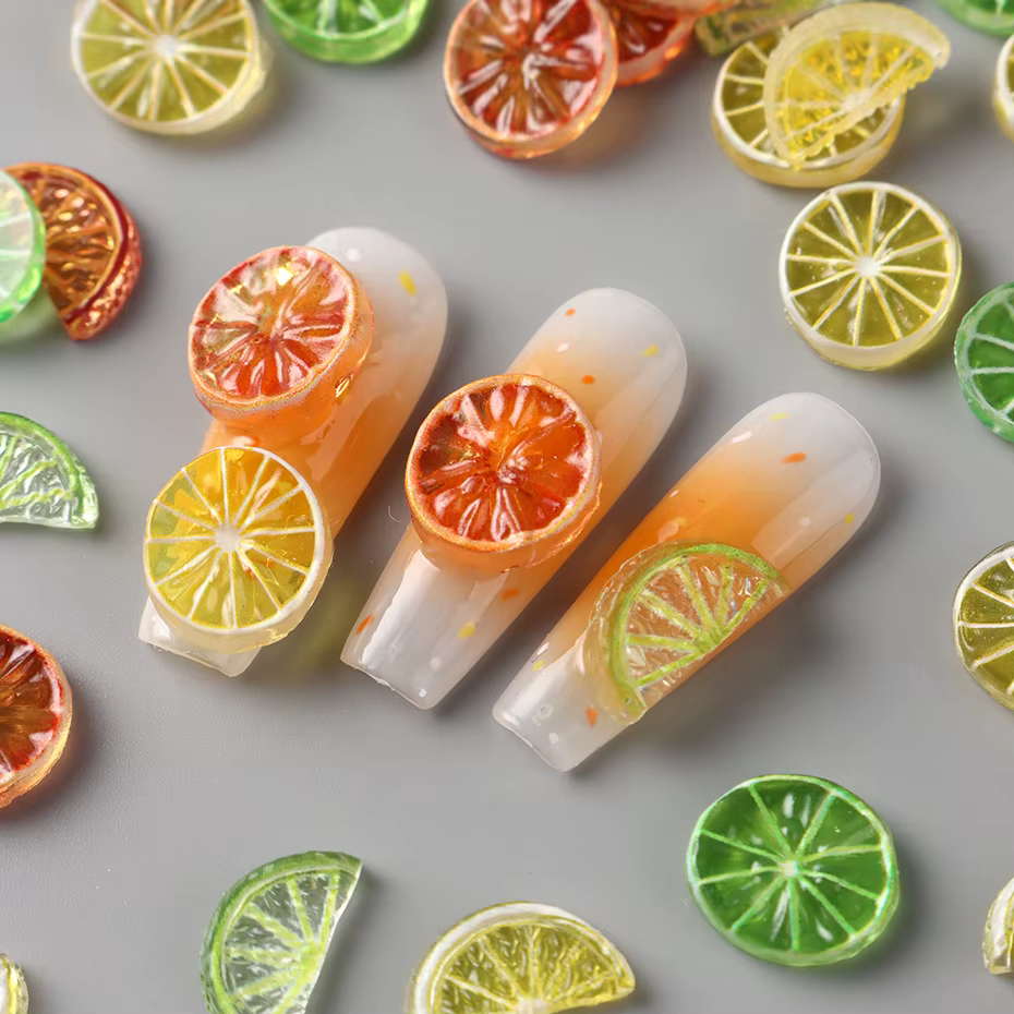 30/50 pièces Breloques d'été pour nail art