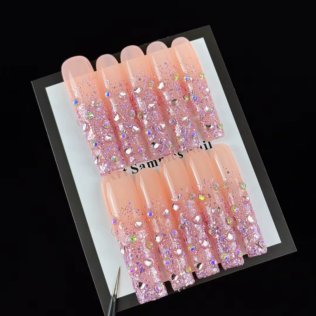 10 pièces de faux ongles faits à la main