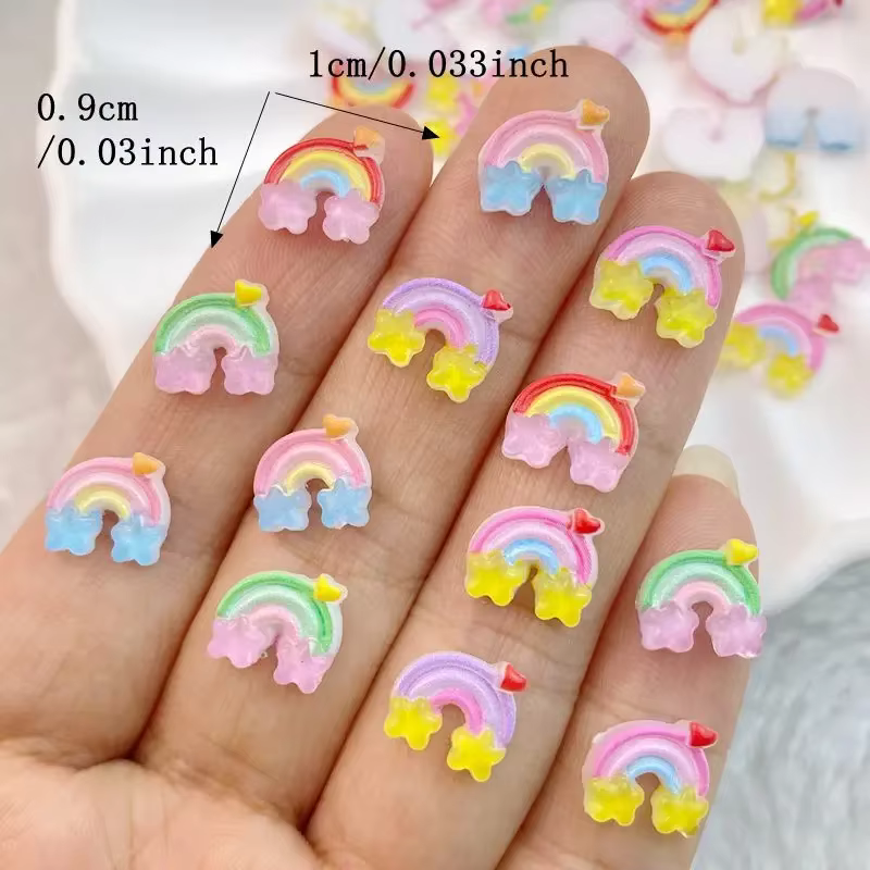 Mini embellissements de manucure en résine