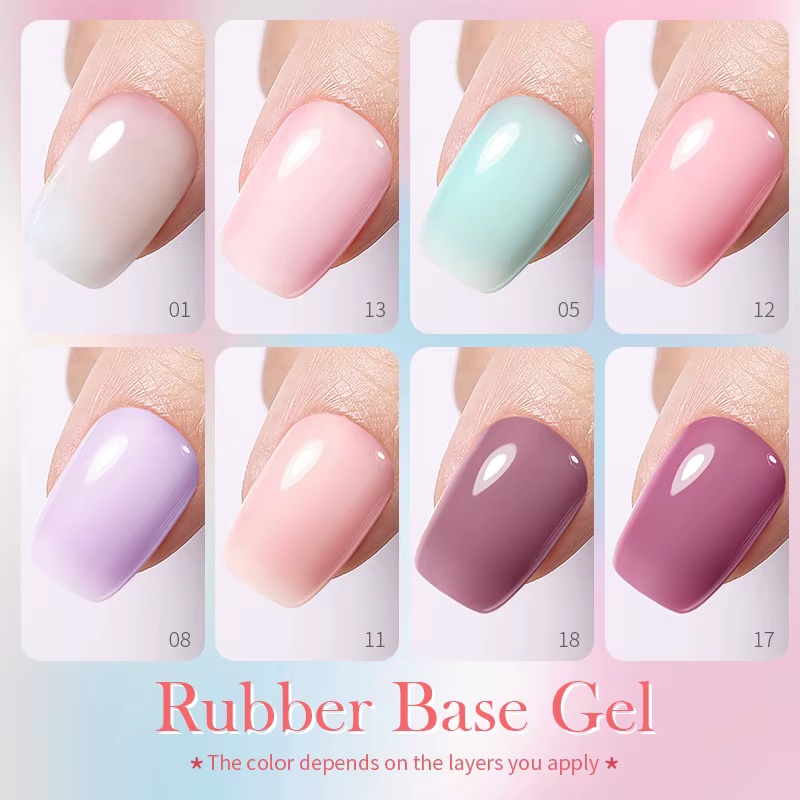 BORN PRETTY 15ml vernis à ongles Gel de Base en caoutchouc rose laiteux