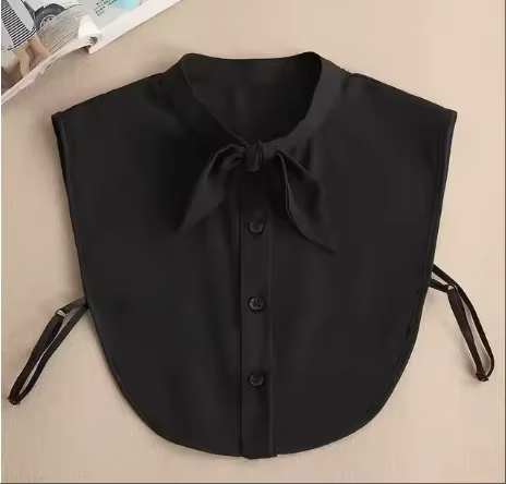Mode 2025 cravate avant blanc faux col pour les femmes col détachable faux filles Vintage dentelle dames faux col de chemisier