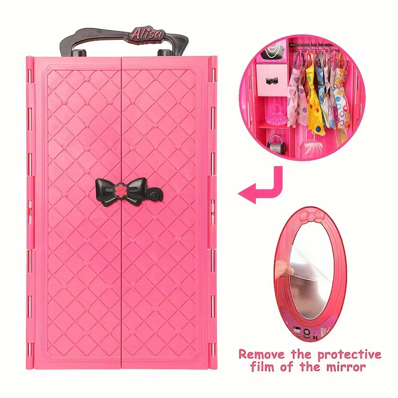 Garde-robe portable en plastique, meubles de maison de courses, Cisco à beurre, peut renforcer les vêtements et accessoires, bricolage, cadeau d'anniversaire et de Noël