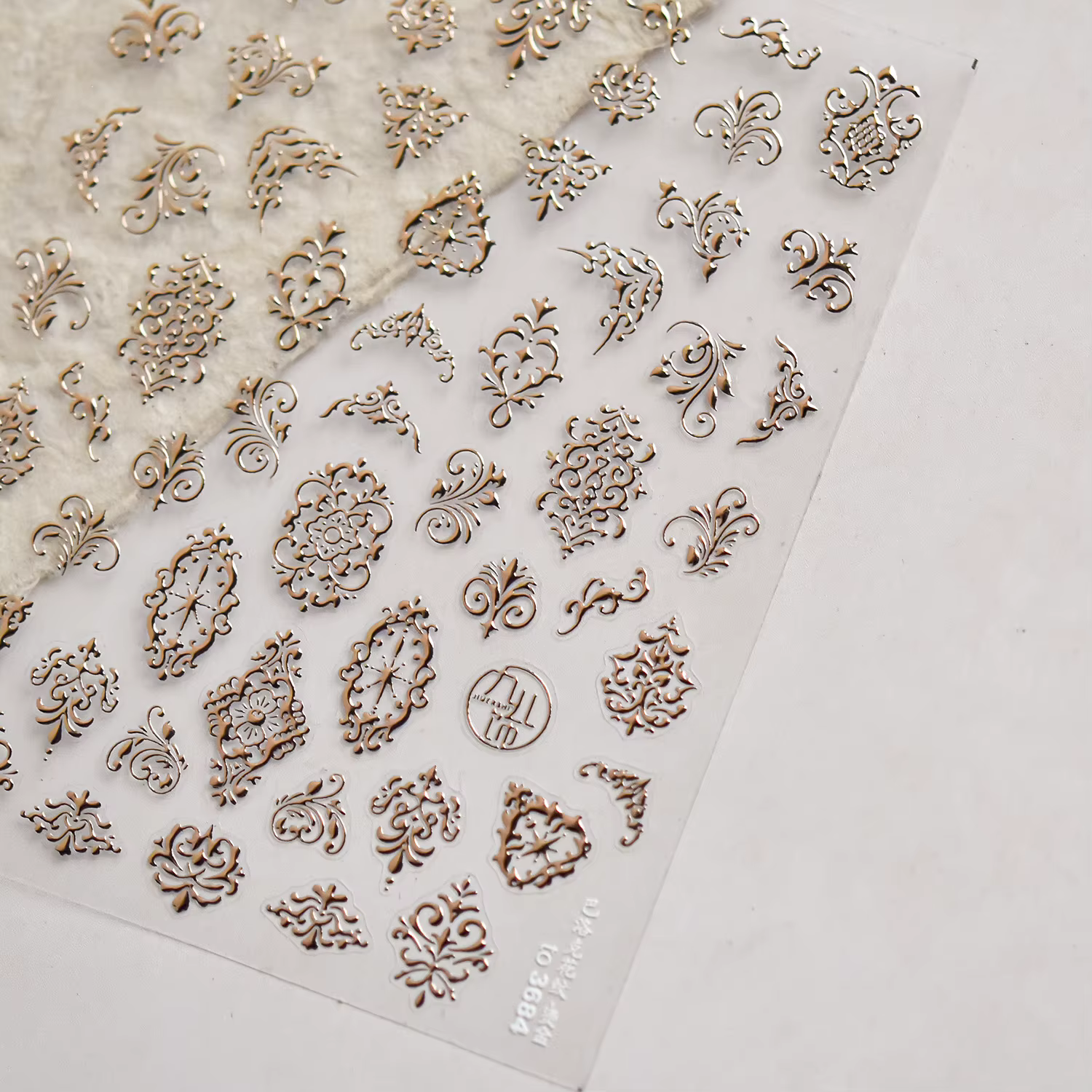 Autocollant Vintage japonais Boho en dentelle florale 5D pour Nail Art