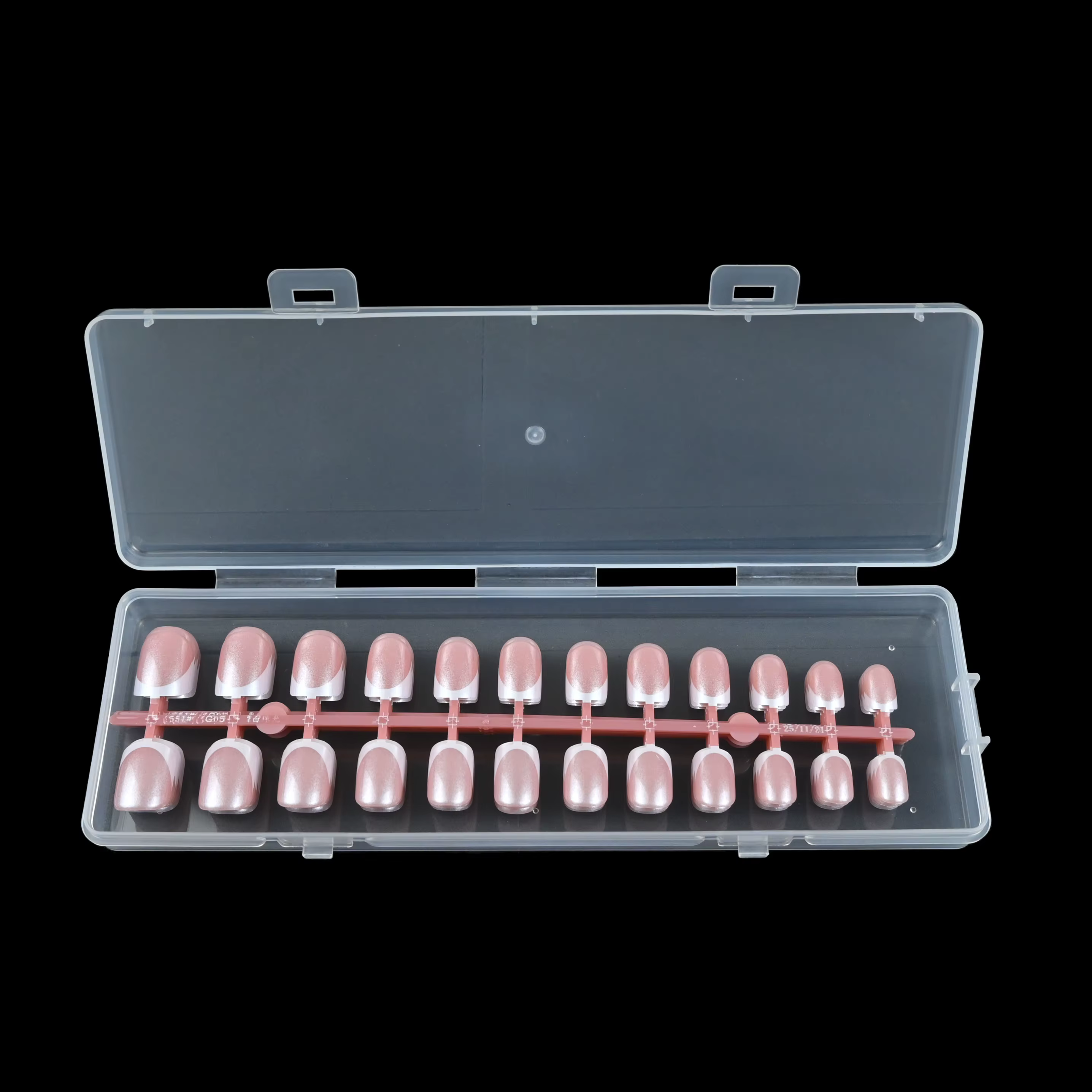 120 faux ongles carrés français roses de longueur moyenne à longue. Améliorez votre manucure avec ce kit d'ongles éclaircissant et amovible. Parfait g