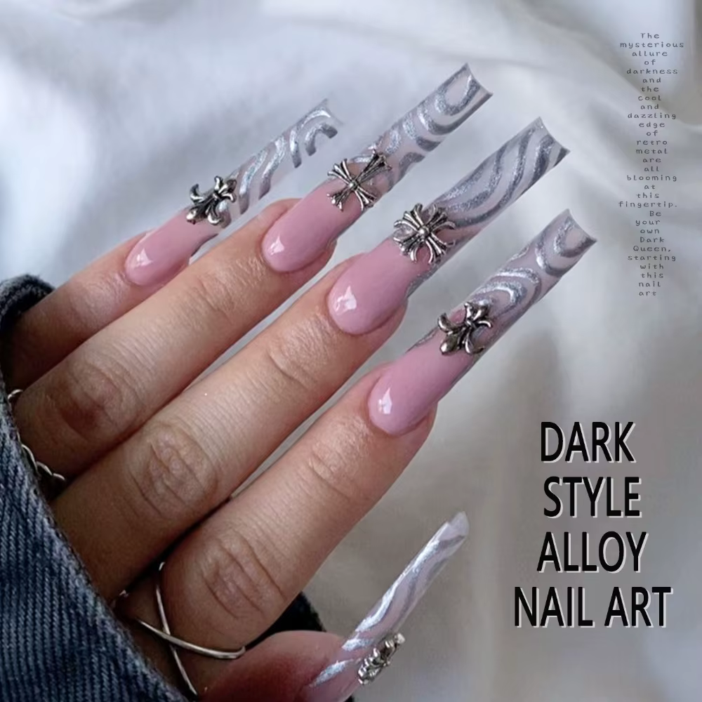 Breloques pour ongles en alliage gothique