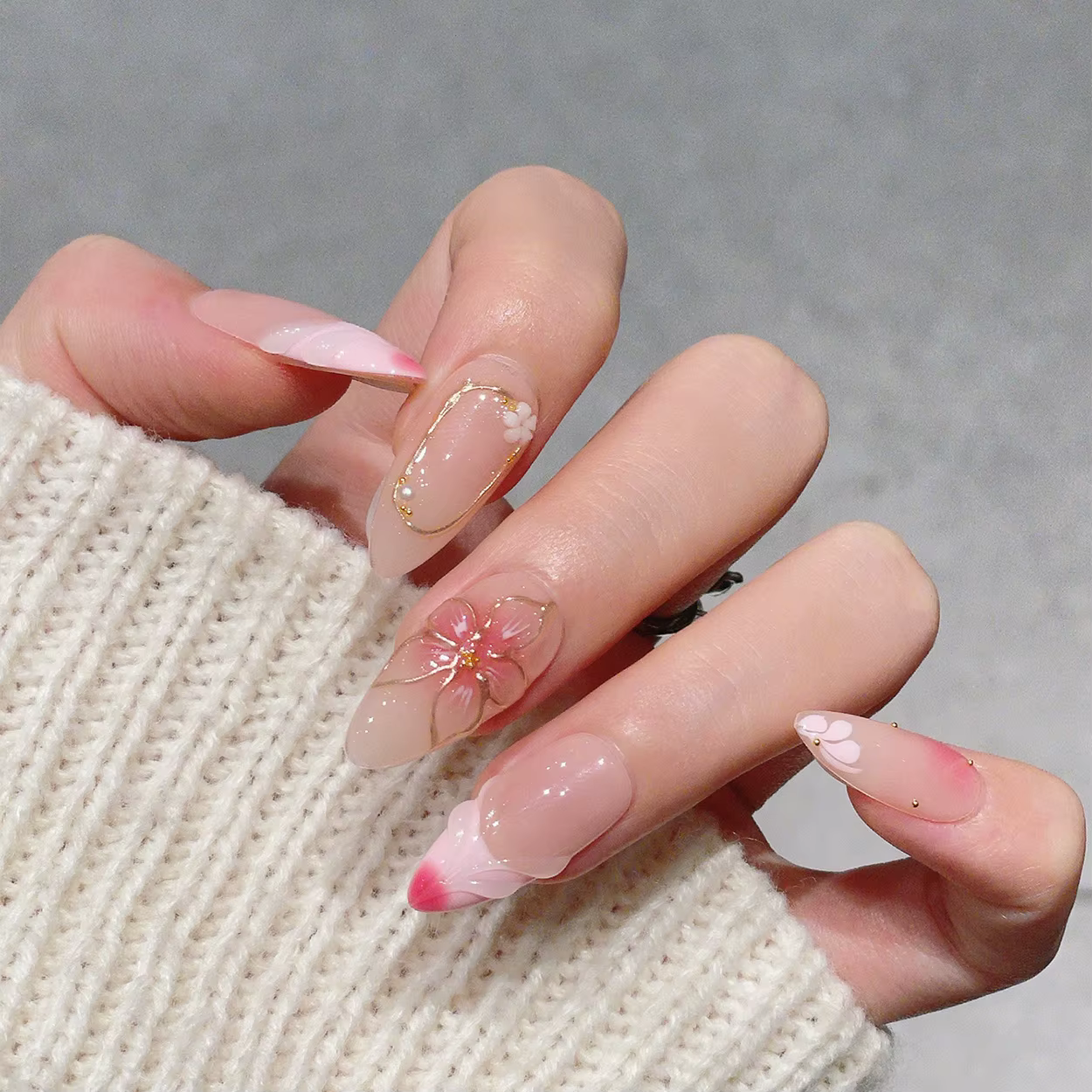 Kit de 10 faux ongles press-on faits main