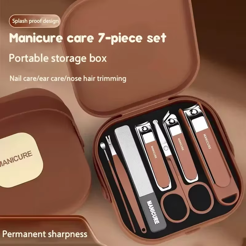 Kit de manucure complet 7 pièces avec coupe-ongles