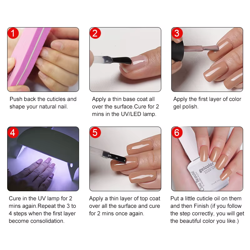 Clou Beaute 8ml Gel Vernis à Ongles Sans HEMA/TPO pour Nail Art