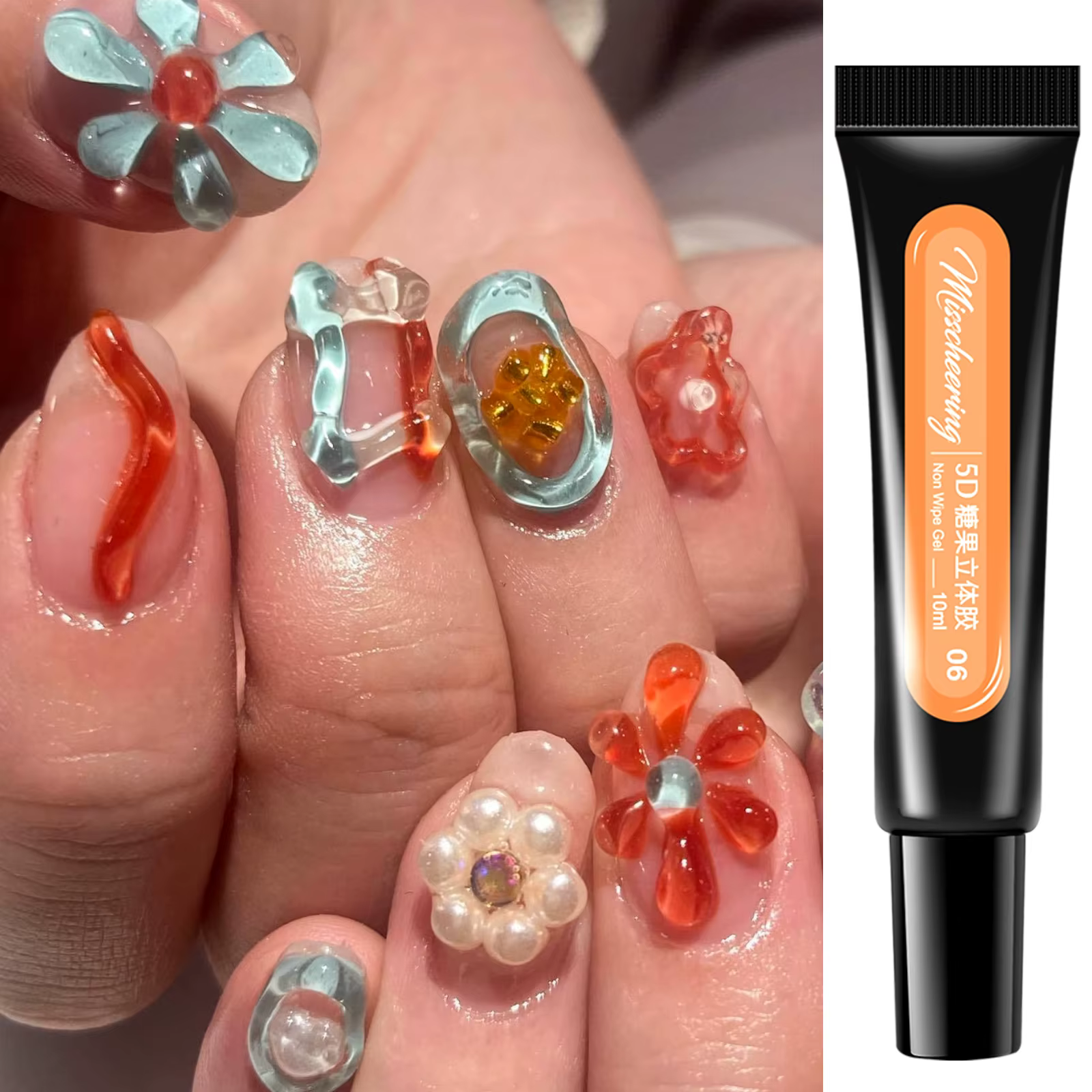 Gel à ongles 3D embossé 5D sans résidu 10ml
