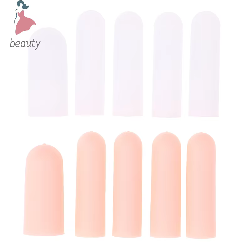 10 pièces Silicone doigtier Gel protège-doigts attelle de doigts gants de soutien pour la protection générale des orteils/doigts