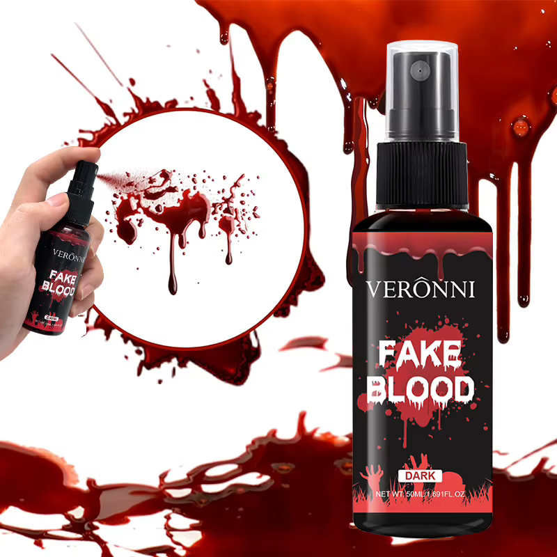 Flacon pulvérisateur de faux sang de 50ml, imperméable, Non toxique, effet d'éclaboussures réaliste, pour Halloween, maquillage, Costume, Cosplay, spécial FX