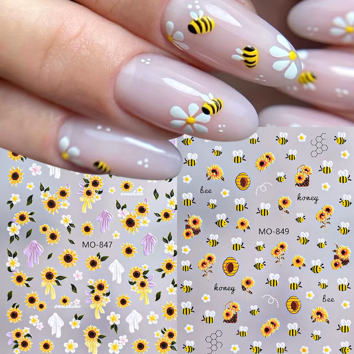Autocollants 3D pour ongles sur le thème de l'été