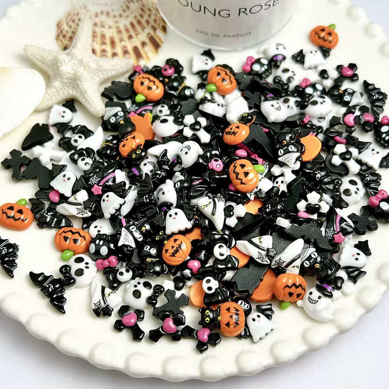 Breloques en résine pour Nail Art d'halloween