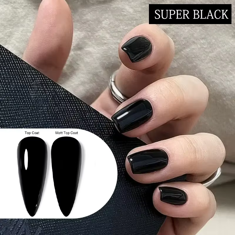 Vernis à ongles gel noir intense 15ml UV LED Soak Off