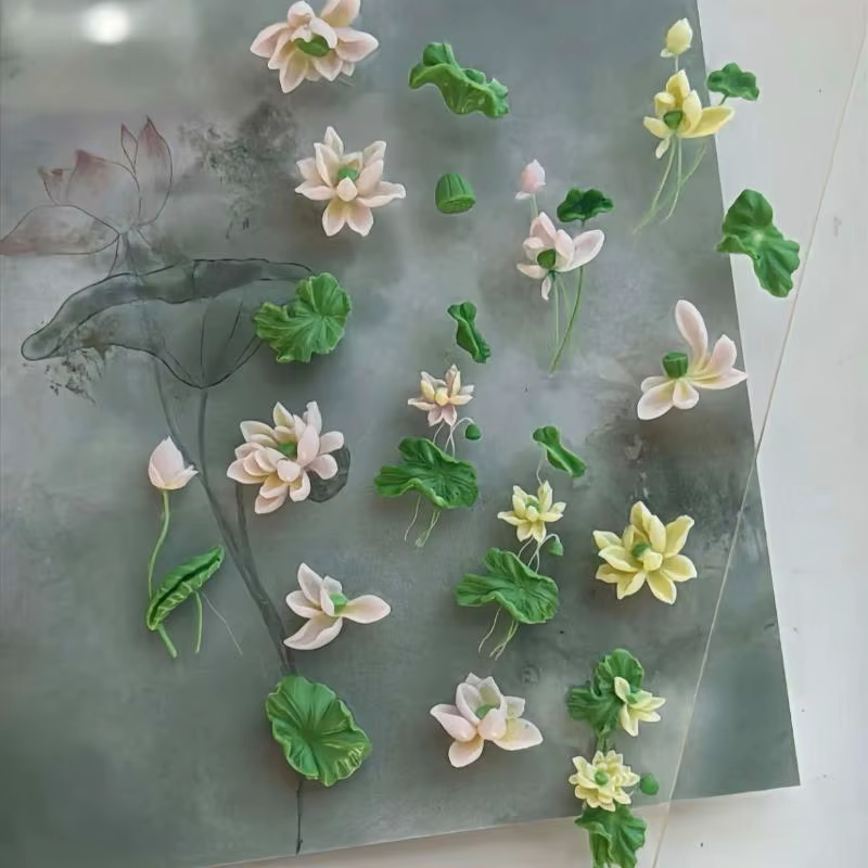 Série de fleurs, moule à ongles incurvé 3D