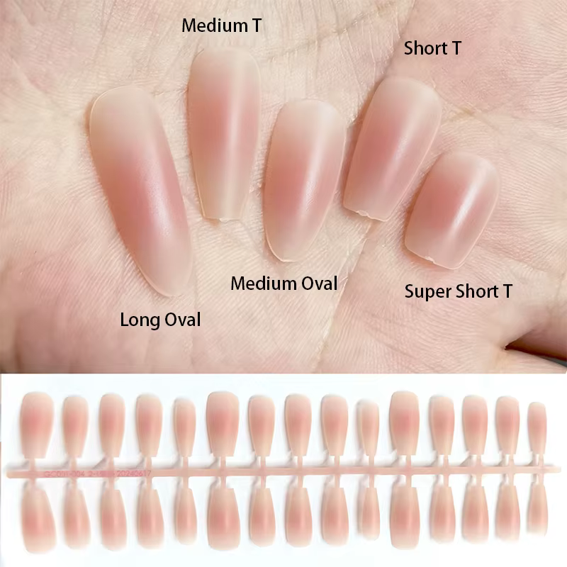 30 pièces mat nu faux ongles mode presse sur Extension rapide portable