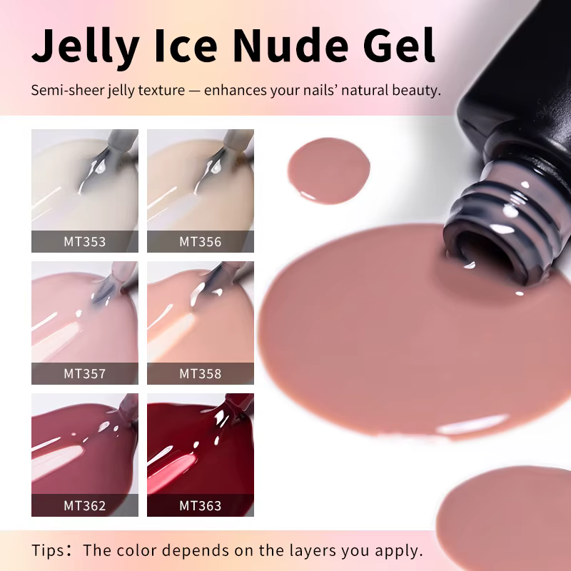 Vernis à ongles gel semi-transparent Jely Ice