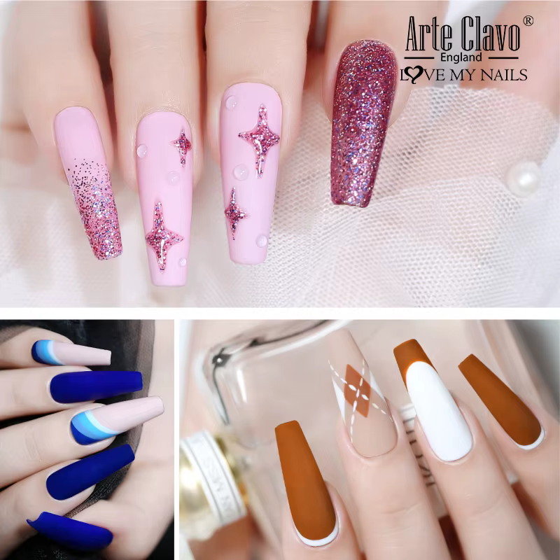 Arte Clavo 99 couleurs 15ML Gel vernis à ongles violet paillettes