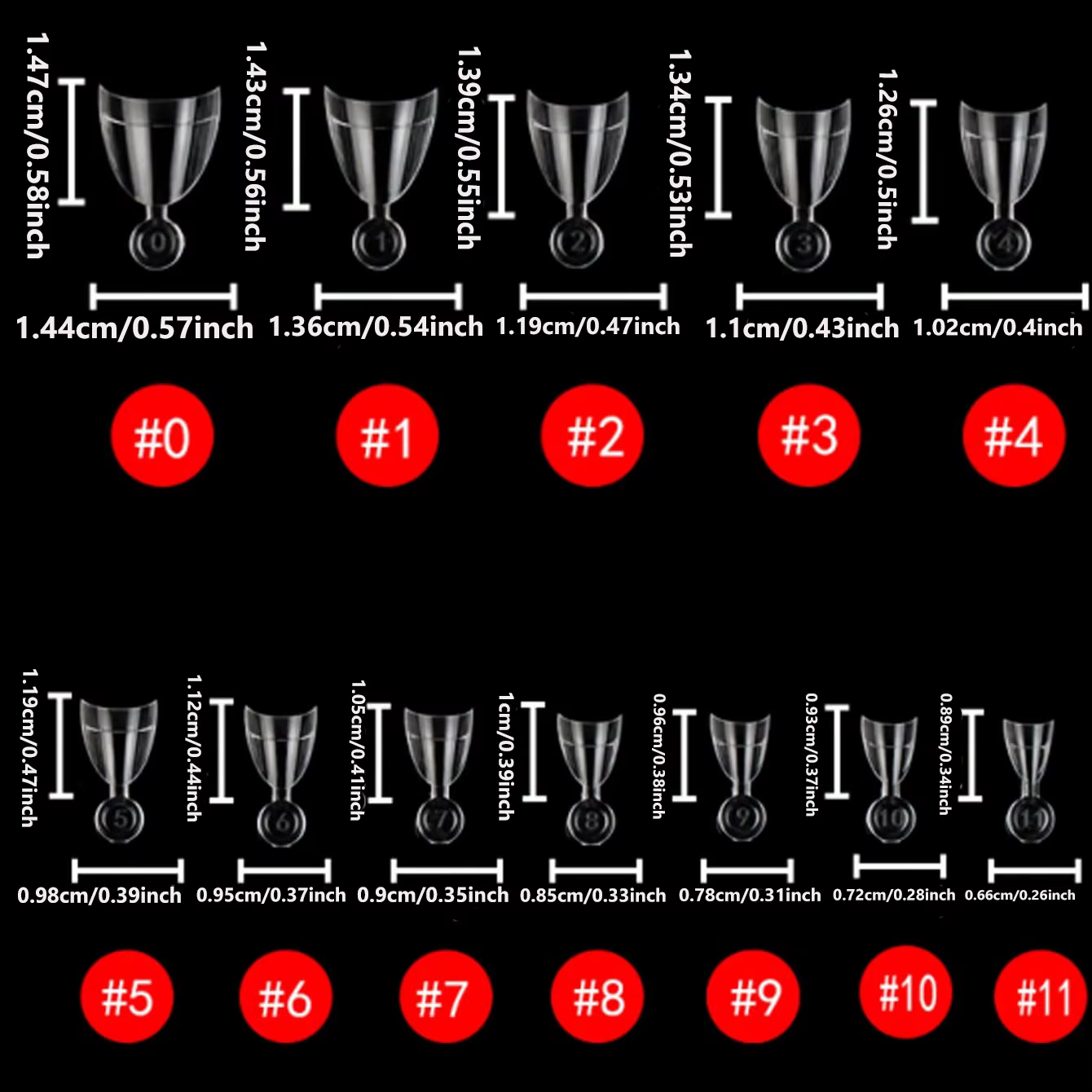 120 pièces- faux ongles transparents en amande courte semi-givrée