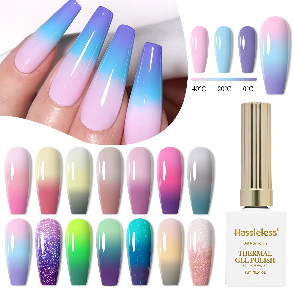 Vernis à ongles gel à couleurs changeantes