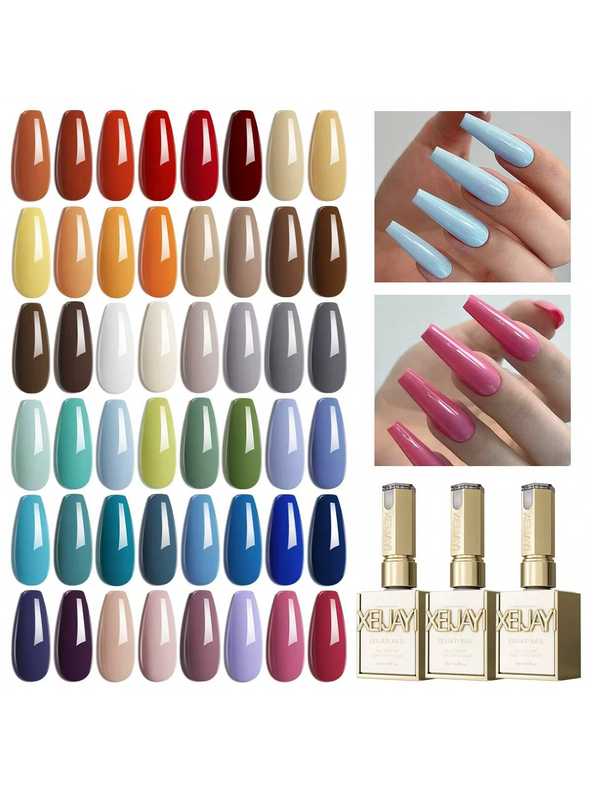 2025 Nouveau ensemble de gel pour ongles marron 6 couleurs - Kit de vernis gel UV/LED éclaircissant pour les salons de manucure