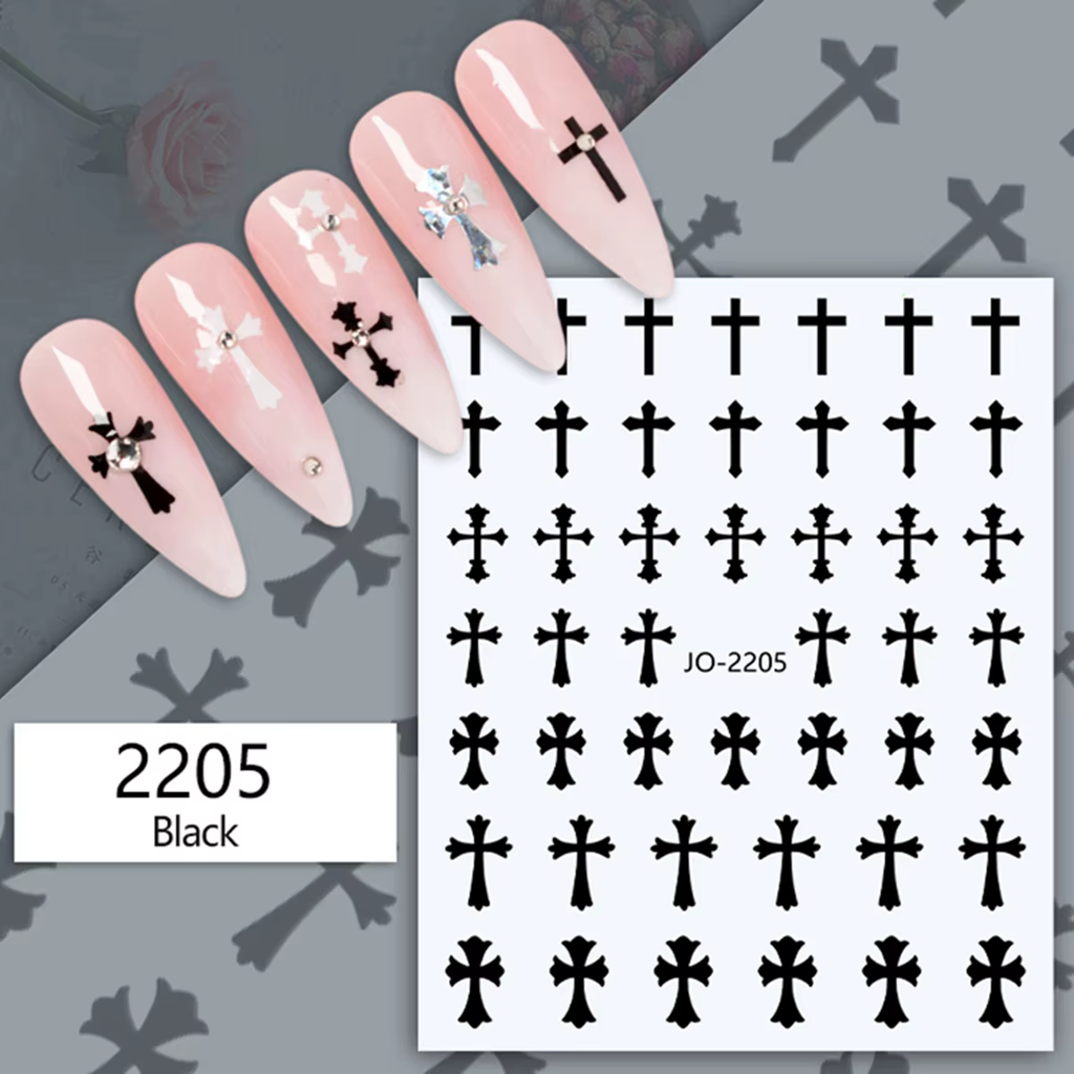 Femmes Nail Art autocollant nouveau Style INS chaud 12 couleurs croix couleur unie ongles bricolage décoration décalcomanies