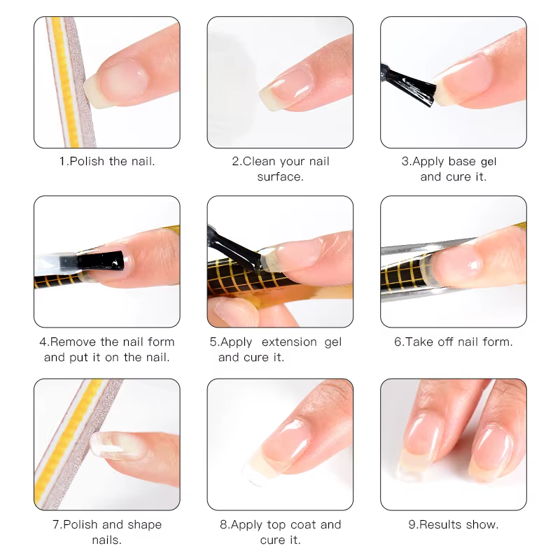 Mtssii 7ml blanc laiteux Extension rapide Gel vernis à ongles Semi Permanent tremper manucure Nail Art UV LED