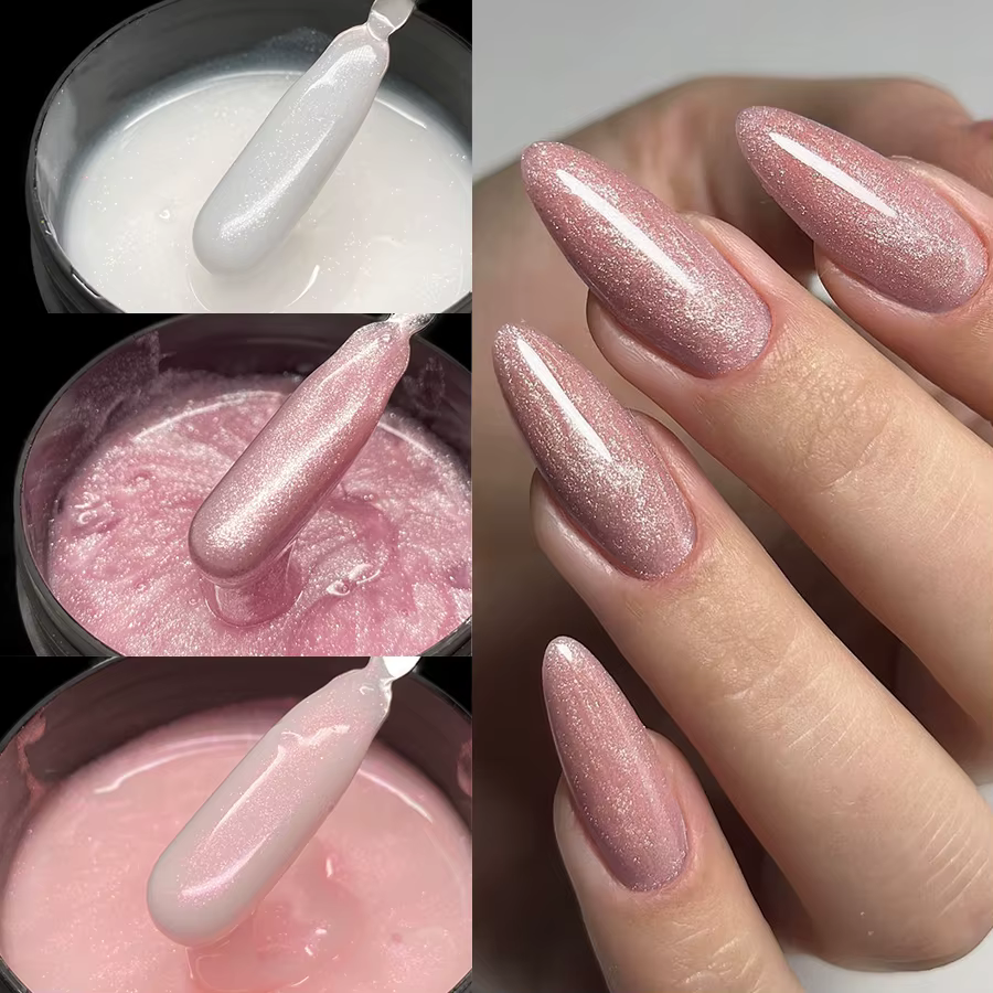 Jillnails 100g Shimmer Rose blanc laiteux