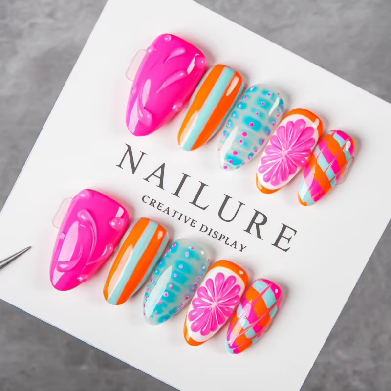 Faux ongles à presser moyens