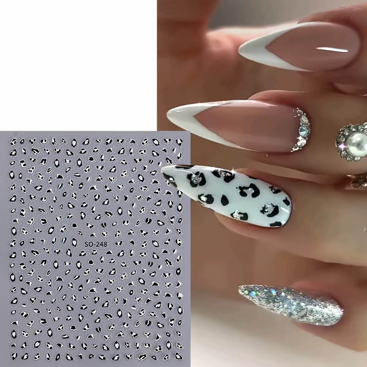 Meilad – autocollants pour ongles imprimés léopard