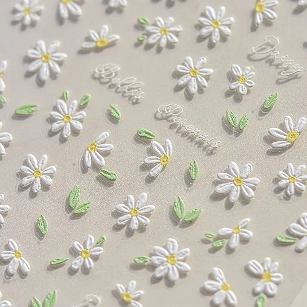 AndrNail-Autocollants blancs pour les ongles