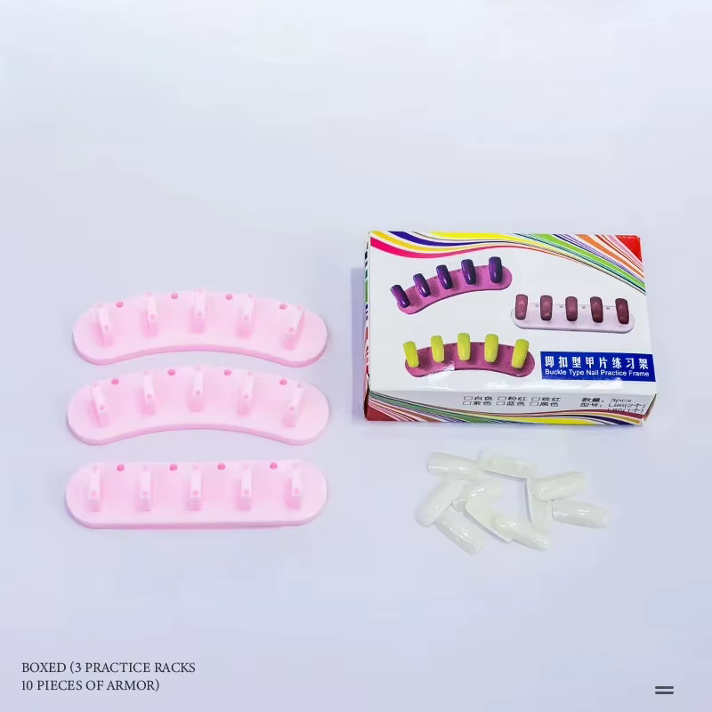 Combo d'outils pour nail art – Supports pour pointes d'ongles incurvés et droites avec présentoir pour étudiants