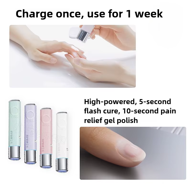 Nouveau 4 couleurs sèche-ongles lumière UV lampe à ongles Portable Rechargeable