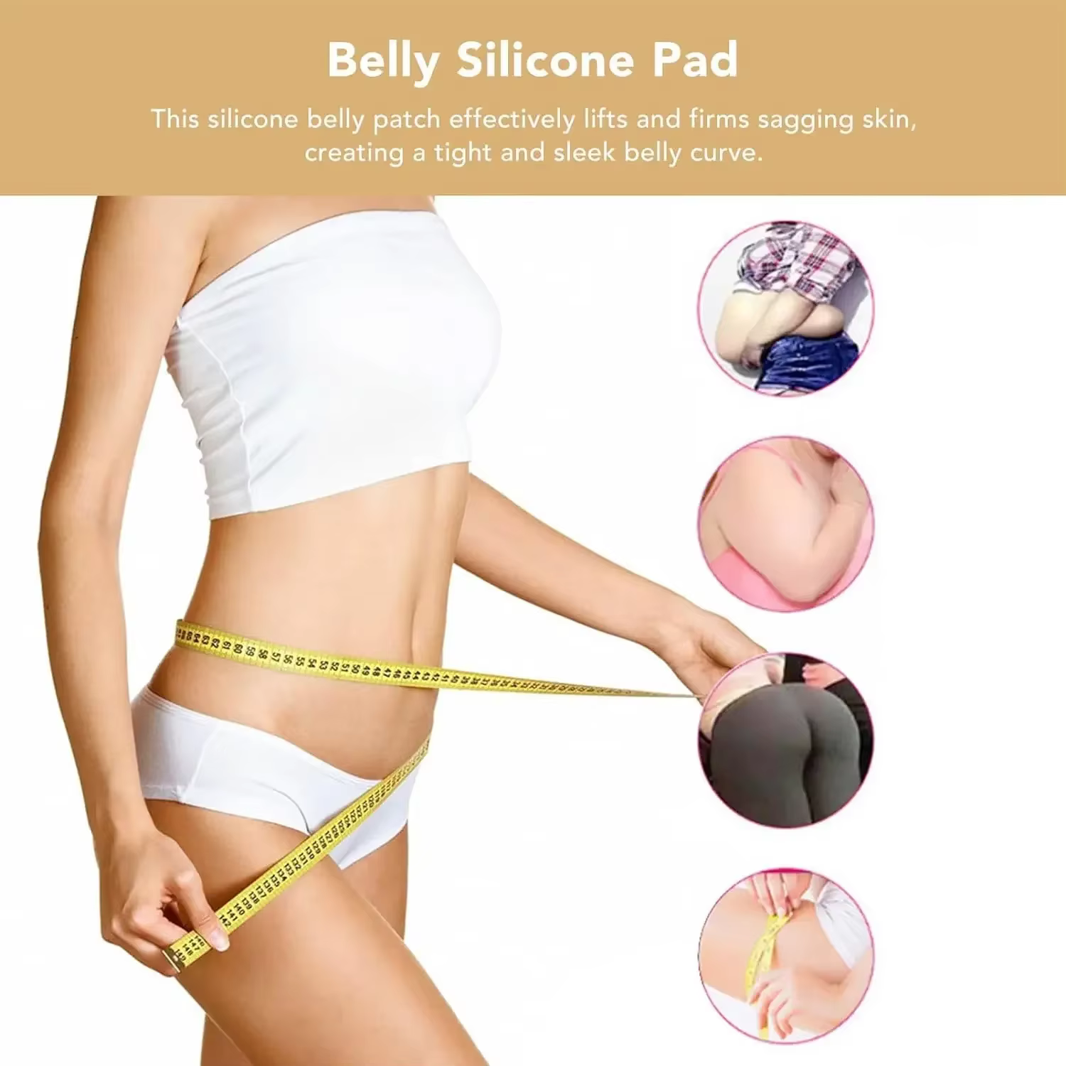Coussin en Silicone pour le ventre, Anti-rides, cicatrices, vergetures, feuilles d'élimination réutilisables pour femmes, tampons autocollants pour l'abdomen, le ventre et l'estomac