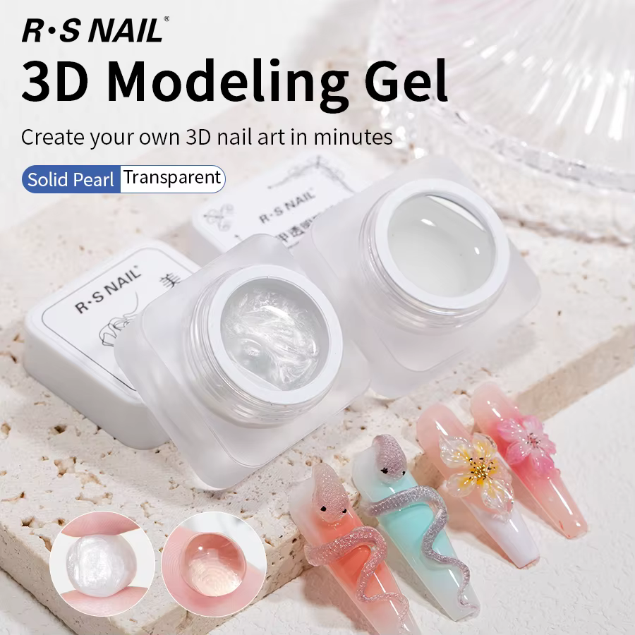 RSNAIL 5ml clair sculpture fleur Gel à ongles antiadhésif main solide perle