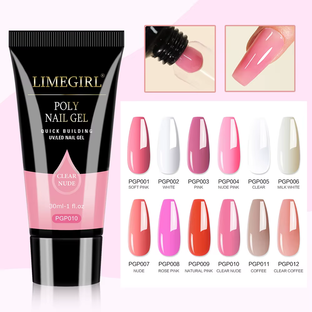 Gel d'extension d'ongles à paillettes