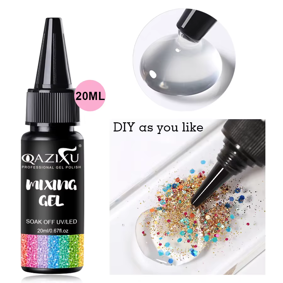 QAZIXU 20ml Gel de mélange pour vernis à ongles UV LED
