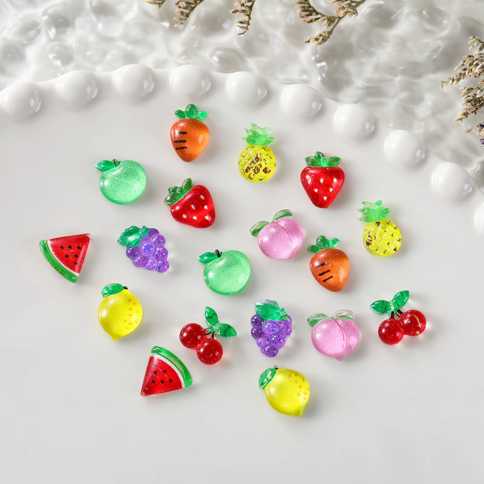 100 pièces de breloques pour Nail Art cerise