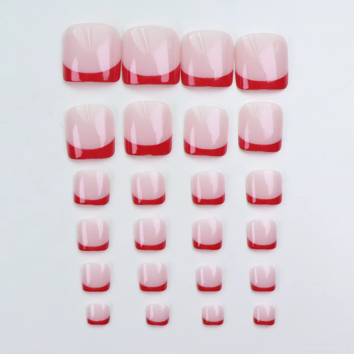 96 pièces pointes françaises presse sur les ongles des pieds