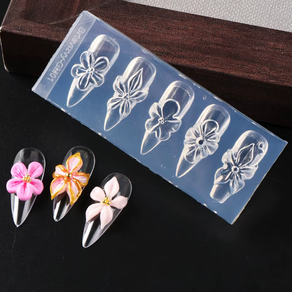 1 pièce Moule en silicone 3D pour ongles